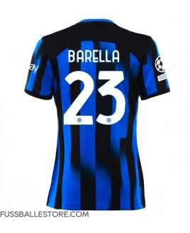 Günstige Inter Milan Nicolo Barella #23 Heimtrikot Damen 2023-24 Kurzarm